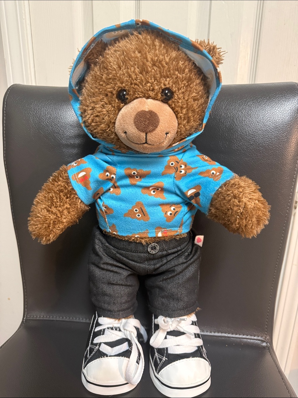 Build-A-Bear Workshop teddy bear wearing a complete casual Hoodie outfit.